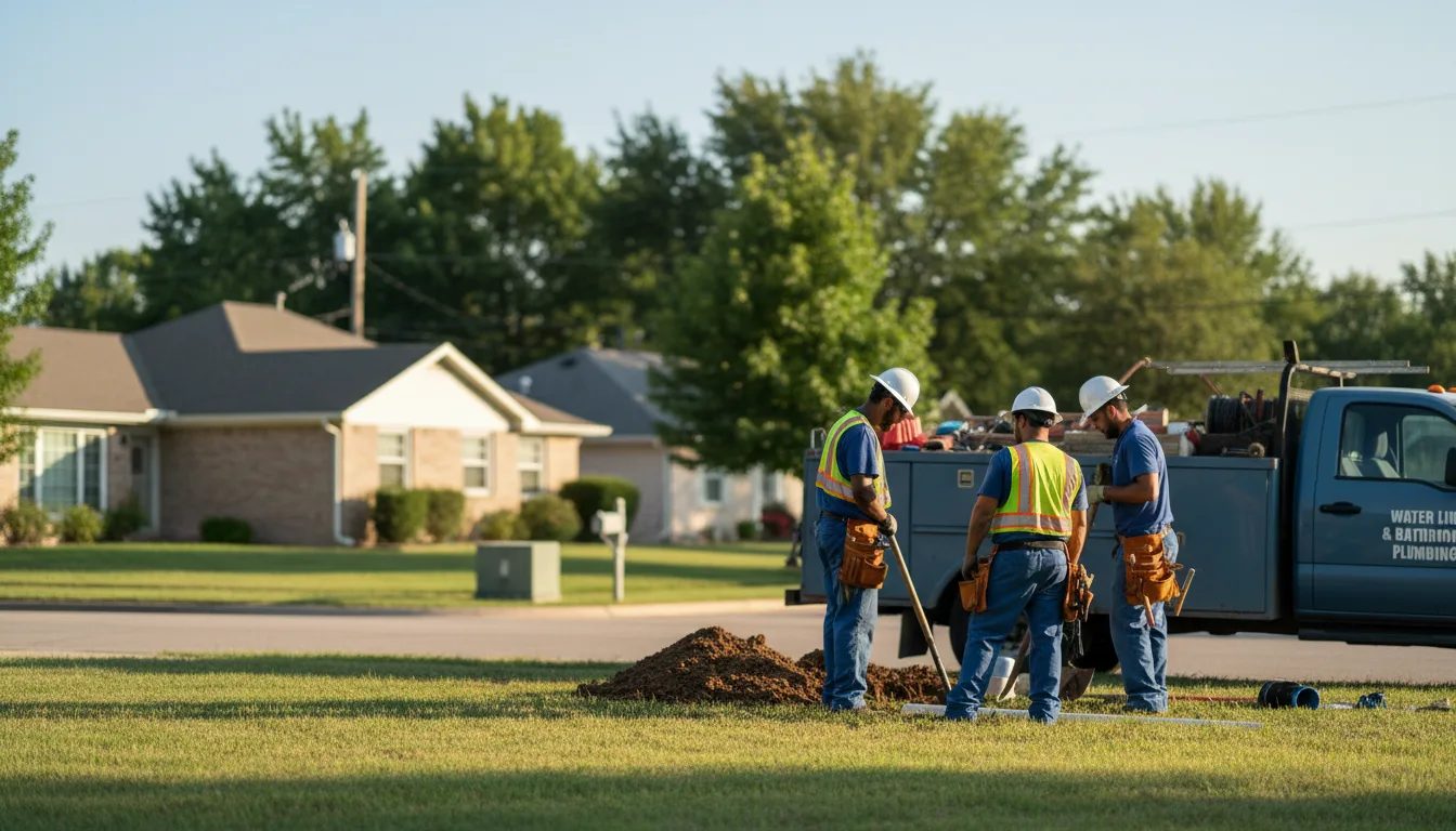 Residential water line and bathroom plumbing service in Pyatt, AR